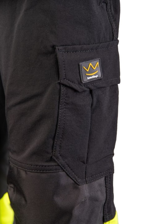 FLASH JOGGER SPODNIE SKF03Y KAT II - CZARY/ŻÓŁTY