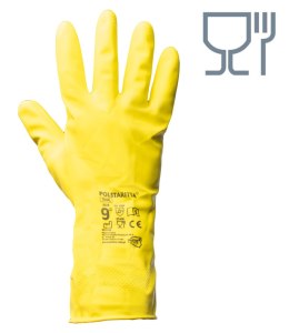 RĘKAWICE POLSTARITTA GUMOWE FLOKOWANE (2110X ) ŻÓŁTA