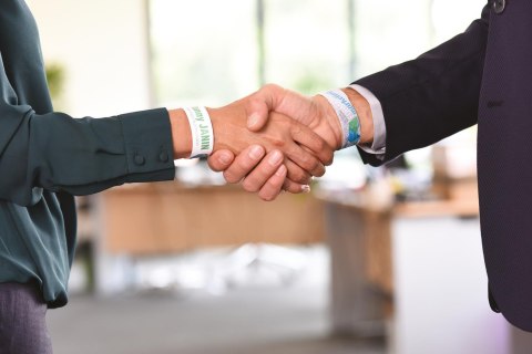 Opaski identyfikacyjne 265 _ 18 mm, 20 ark., białe, poliestrowe, na nadgarstki, L4000_10, Avery Zweckform