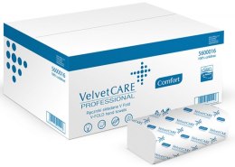 Ręczniki składane celuloza, 2 warstwy, biały, V-Fold 3000 listków (20szt) VELVET PROFESSIONAL Comfort 5600044 (ZZ)