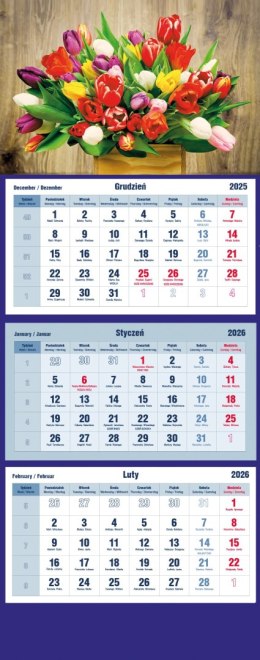 Kalendarz trójdzielny 2027, Bukiet, Michalczyk i Prokop T-105T-12