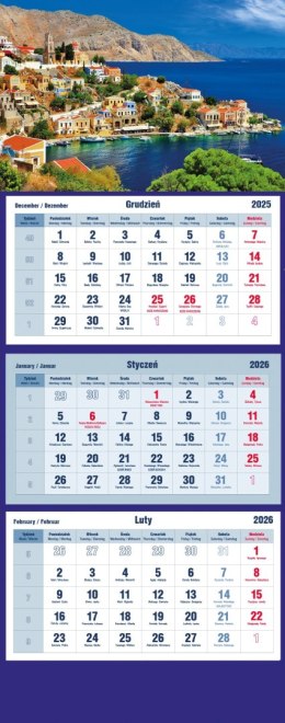 Kalendarz trójdzielny 2027, Bałkany, Michalczyk i Prokop T-105T-07