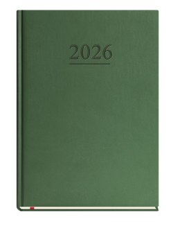 Terminarz Klasyczny B5 2027, ciemno zielony, kalendarz 1 strona 1 tydzień + strona na notatki, Michalczyk i Prokop T-221V-Z2