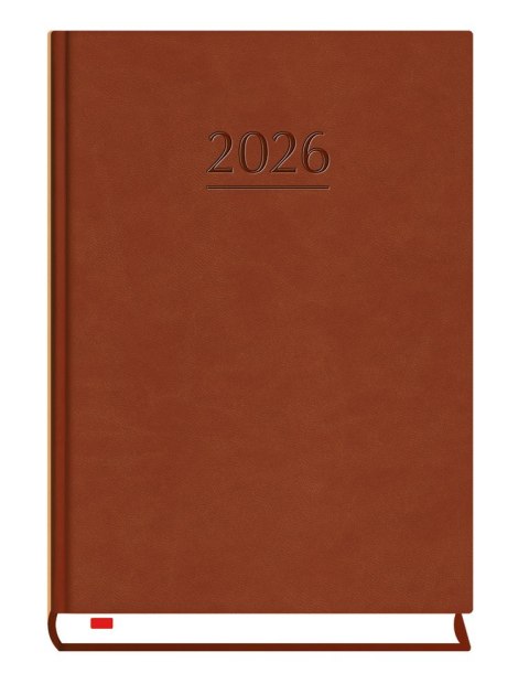 Terminarz Powszechny B6 2027, ciemno brązowy, kalendarz dzienny, Michalczyk i Prokop T-200V-S2