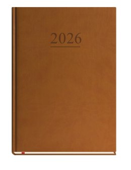 Terminarz Uniwersalny A4 2027, ciemno brązowy, kalendarz tygodniowy + strona na notatki, Michalczyk i Prokop T-218V-S2