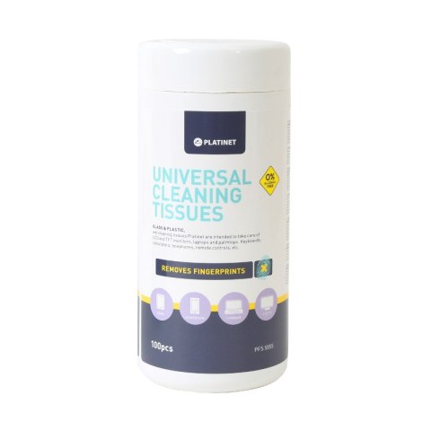 Chusteczki do czyszczenia plastików, szkła i obudów PLATINET PFS5855 100szt