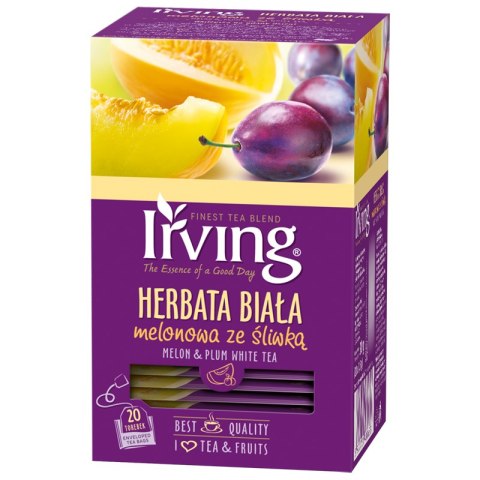 Herbata IRVING melon ze śliwką 20t biała