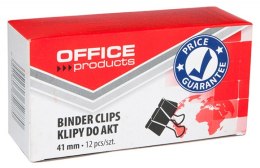 Klipy do dokumentów , 41mm, 12szt., czarne, typu OFFICE PRODUCTS 18094119-05