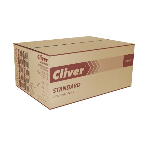 Ręczniki składane V STANDARD extra białe 4000 składek makulatura CLIVER (ZZ) 2165