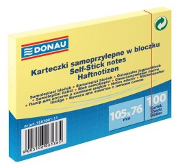 Bloczek samoprzylepny DONAU 105x76 żółty 758700