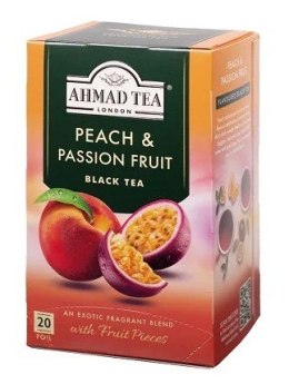 Herbata AHMAD TEA PEACH & PASSION FRUIT 20kopert czarna