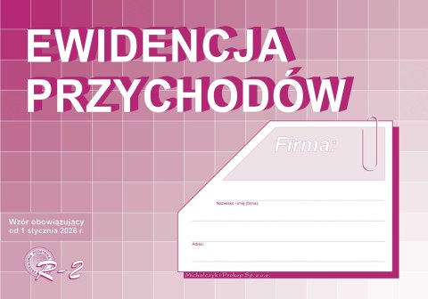 Ewidencja przychodów R_2, A4, 32 strony, Michalczyk i Prokop