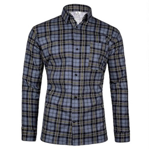 KOSZULA FLANELOWA KRATA SZARA