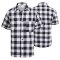 KOSZULA FLANELOWA KRÓTKI RĘKAW BIAŁO-CZARNA