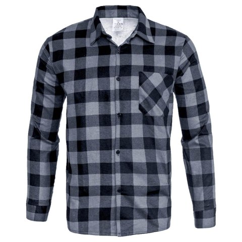 KOSZULA FLANELOWA SZARA