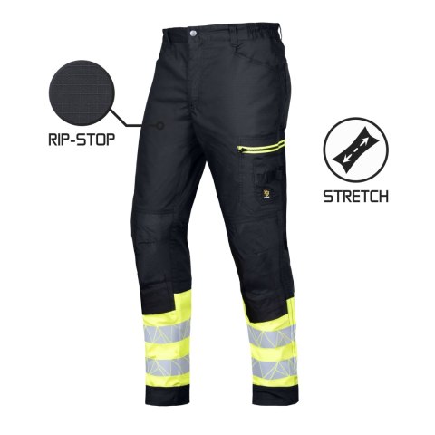 SPODNIE DO PASA MEGAWORK RIP-STOP STRETCH BLACK