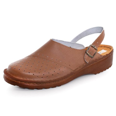 OBUWIE PROFILAKTYCZNE BIANCA Z PERFORACJĄ BRĄZOWE