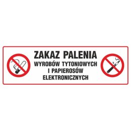 ZNAK - ZAKAZ PALENIA WYROBÓW TYTONIOWYCH I PAPIEROSÓW ELEKTRONICZNYCH - NE028 BH PN