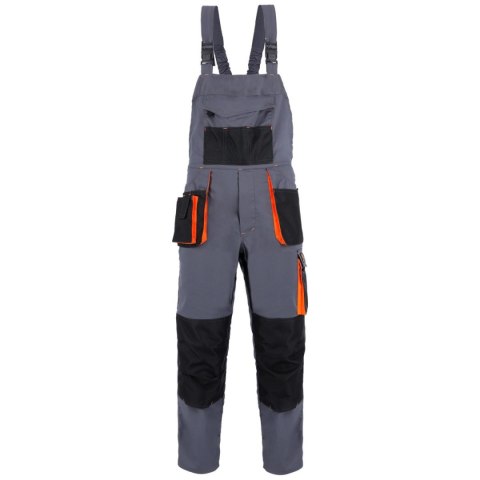 SPODNIE OGRODNICZKI PROMAN STRETCH 250 SZARY POMARAŃCZOWY