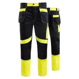 SPODNIE DO PASA PROMONTER 260 CZARNO ŻÓŁTE HV