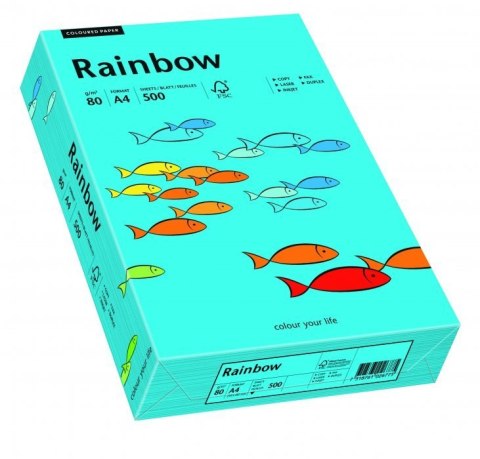 Papier xero kolorowy A4 80g 500 ark. RAINBOW R87 niebieski R87 88042739