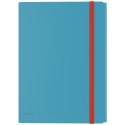 Teczka z gumką i kieszonką Leitz Cosy, PP, niebieska 46190061 .
