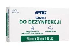 Gaziki do dezynfekcji nasączone alkoholem Alcohol Pad, 10 sztuk 30x30mm