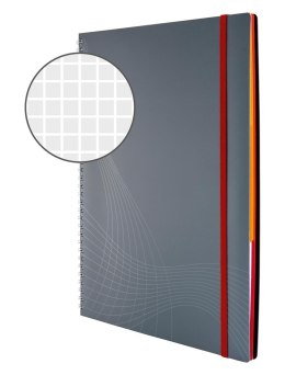 Kołonotatnik_Notizio 7017 A4 kratka 90 kartek oprawa - tworzywo sztuczne, szary, Notizio by Avery Zweckform SALE