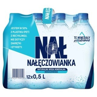 Woda NAŁĘCZOWIANKA niegazowana 0.5L butelka PET zgrzewka 12 szt. KAUCJA
