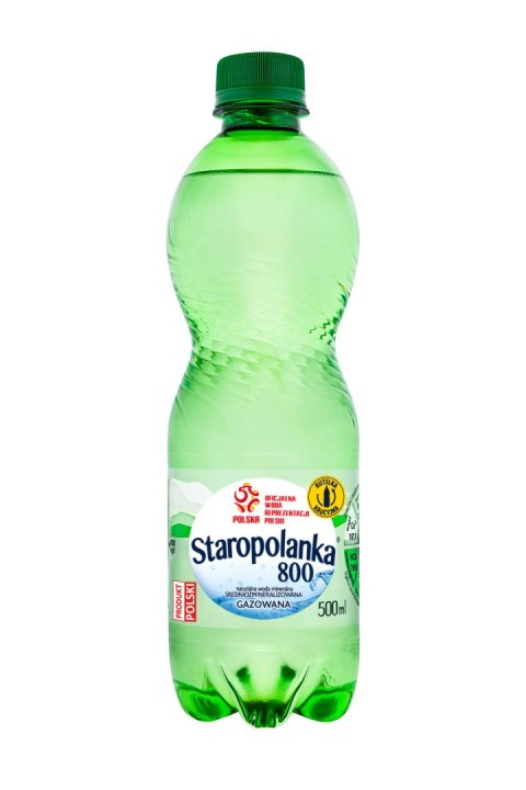 Woda STAROPOLANKA 0,5L gazowana zgrzewka 12szt. KAUCJA