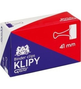 Klip 41mm 12szt (1.5/8 cala) czarny GRAND 110-1095 klipy do dokumentów