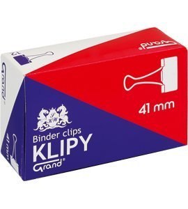 Klip 41mm 12szt (1.5/8 cala) czarny GRAND 110-1095 klipy do dokumentów