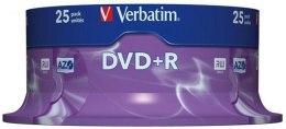 Płyta DVD+R VERBATIM CAKE (25) AZO srebrny mat 4.7GB x16 43500
