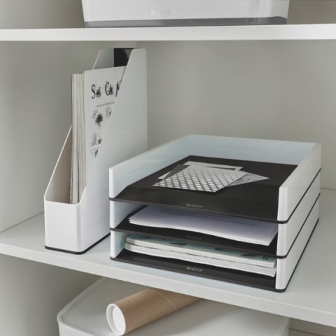 Półka na dokumenty Leitz WOW dwukolorowa, czarna 53611095 .