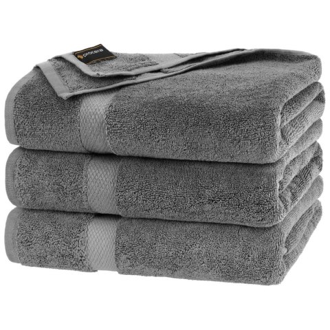 RĘCZNIK HORUS 70X140 650G. CIEMNOSZARY