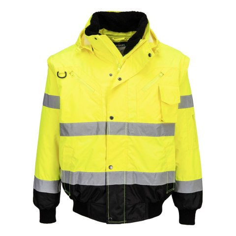 Kontrastowa kurtka ostrzegawcza Bomber 3 w 1