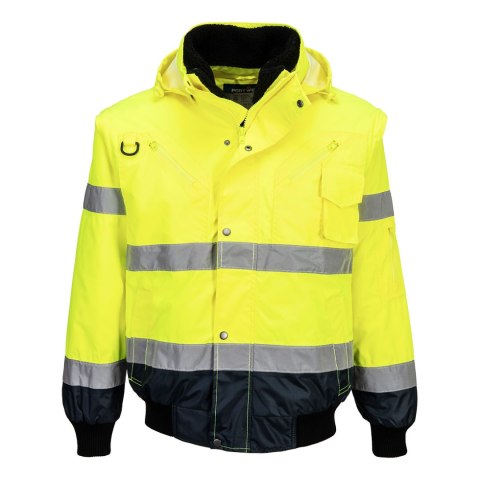 Kontrastowa kurtka ostrzegawcza Bomber 3 w 1