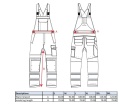 Ogrodniczki trudnopalne PW3 Modaflame Work Multi-Norm