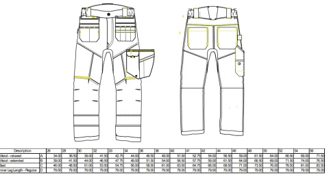Spodnie z kaburami WX3 Eco Stretch