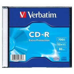 Płyty CD-R Verbatim Crystal Super AZO 700MB 52x jewel case box, 1szt. 1610-04