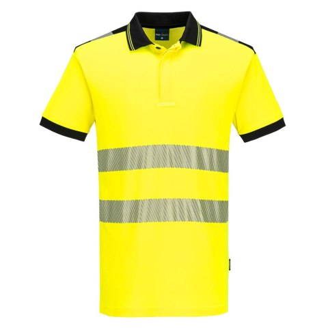 PW3 Hi-Vis Cotton Comfort Polo Shirt S/S Pomarańczowy/Czarny