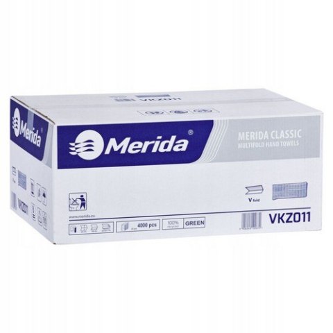 Ręczniki papierowe składane ZZ Merida zielone, 4000 szt./op., VKZ011
