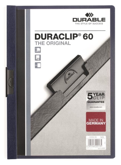 Skoroszyt DURABLE DURACLIP Original 60 ciemny granatowy 2209-28