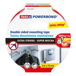 Taśma dwustronna piankowa TESA POWERBOND ULTRA STRONG 5m x 19mm 55792-00003-01