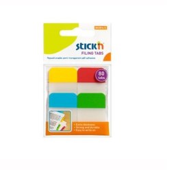 Przekładki indeksujące przeźroczyste 38x25mm 4 kolory STICKnullN 21607