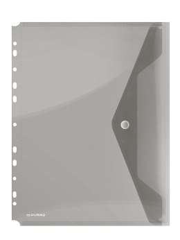 Teczka kopertowa DONAU zatrzask, PP, A4, 200mikr., z europerforacją, dymna, 8540001PL-02