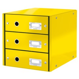 Pojemnik z 3 szufladami Leitz C&S, żółty 60480016 SALE