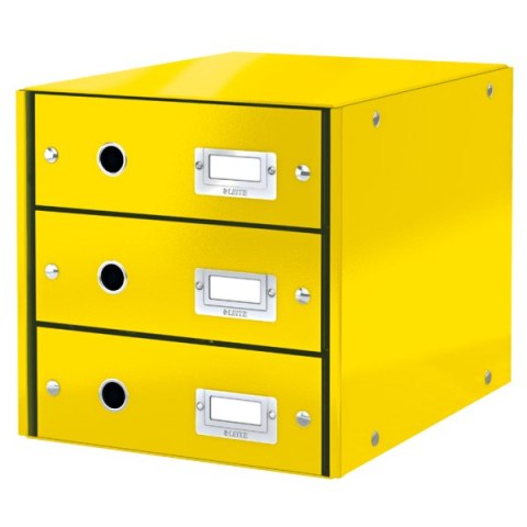 Pojemnik z 3 szufladami Leitz C&S, żółty 60480016 SALE