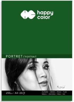 Blok szkicownik PORTRET, A4, 20 arkuszy, 250g, Happy Color HA 7825 2030-A20 SALE