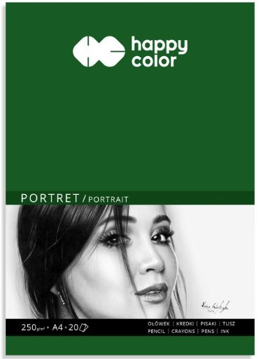 Blok szkicownik PORTRET, A4, 20 arkuszy, 250g, Happy Color HA 7825 2030-A20 SALE